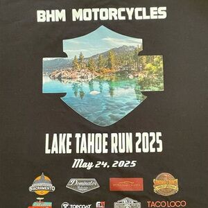 Lake Tahoe California Motorcycle Run 2025 Graphic T-Shirt